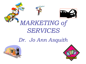 MARKETING of SERVICES