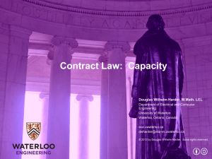 Contract Law: Capacity - Electrical and Computer Engineering