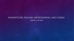 Romanticism, Realism, Impressionism, Cubism Art History