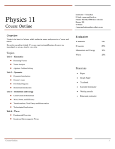 Physics 11 Course Outline