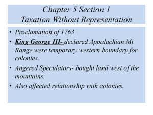 Chapter 5 Section 1 Taxation Without