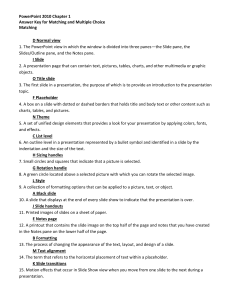PowerPoint 2010 Chapter 1 Answer Key