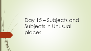 Subjects & Prepositional Phrases: Grammar & Vocabulary Practice