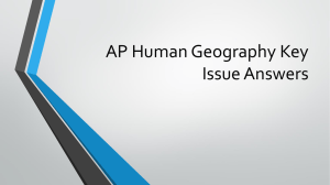 AP Human Geography Key Issue Answers