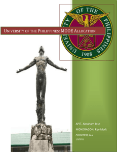 University of the Philippines: MOOE Allocation