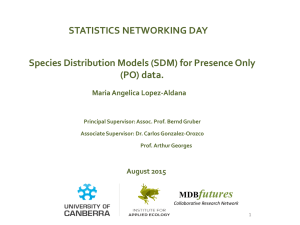 Species Distribution Models - Institute for Governance and Policy