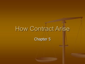 How Contract Arise