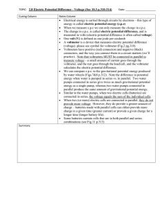 TOPIC: 2.8 Electric Potential Difference