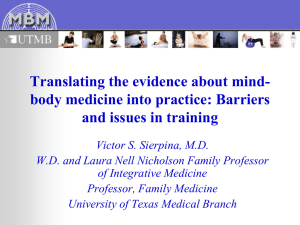 - Integrative Medicine - University of Texas Medical Branch