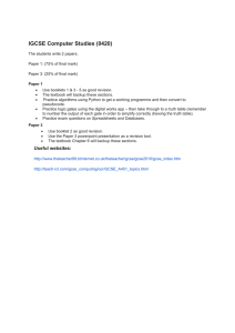 IGCSE Computer Studies (0420) Study Guide