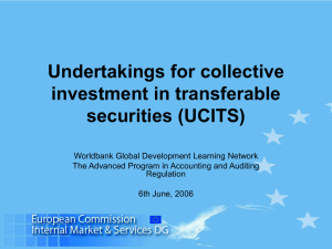 UCITS DIRECTIVE 85/611/EEC