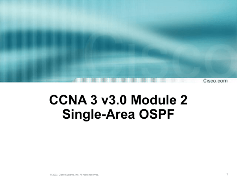 Ccna 3 module 3 single