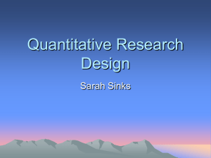 Quantitative Research Design