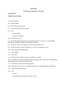 Probation & Community Corrections Answer Key