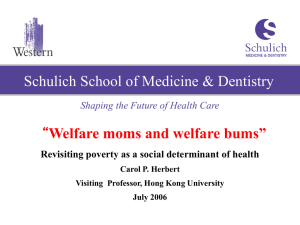 Poverty & Health: Social Determinants Presentation