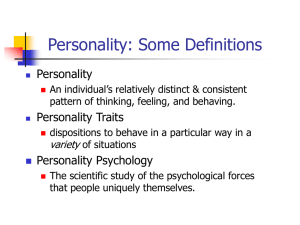 Personality Psychology: Definitions, Theories, and Perspectives