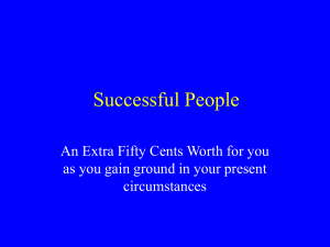 Successful People Think Differently