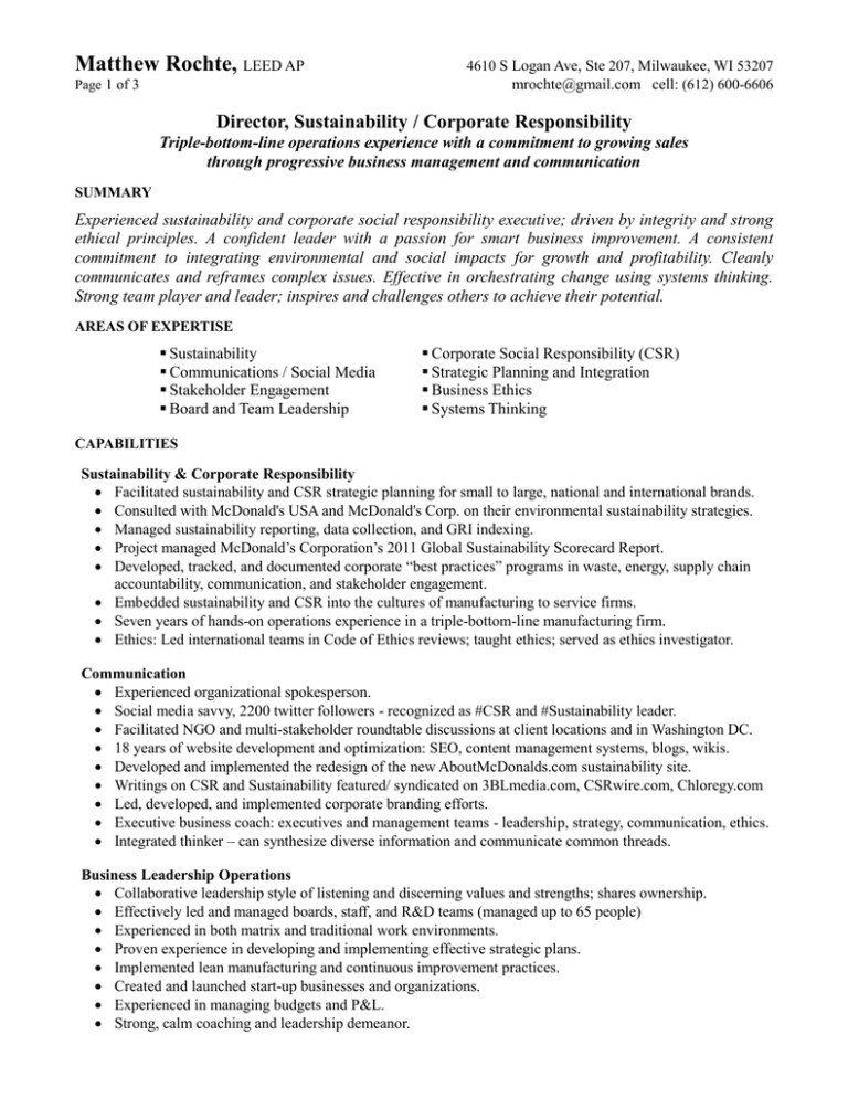 professional experience