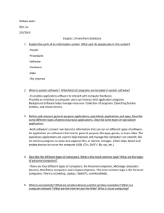 Chapter 1 PowerPoint Solutions: IT Basics