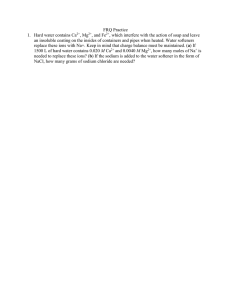 Chemistry Practice Problems: Hard Water, Stoichiometry, Titration