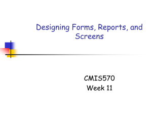 Chapter 13 Designing Forms and Reports