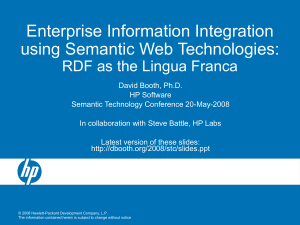 Enterprise Information Integration using Semantic Web Technologies