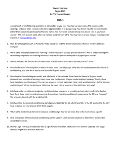 Psy 462 Learning