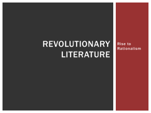 Revolutionary Literature: Rationalism