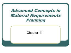 Material Requirements Planning