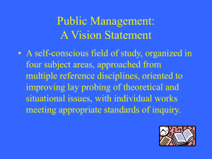 Globalization and the Study of Public Management