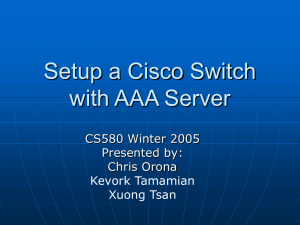Cisco Switch AAA Server Setup: TACACS & TACACS+
