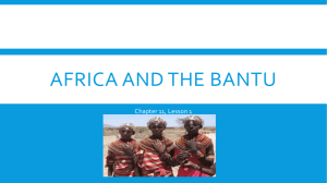 Africa and the Bantu