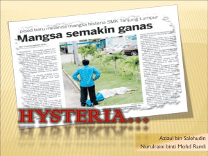 Conversion Disorder Dissociative Hysteria