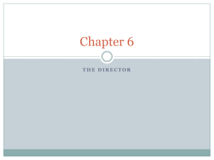 Theatrical Directing: Roles, Process & Concepts