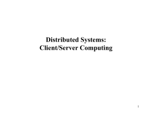 8 Distributed System Client/Server