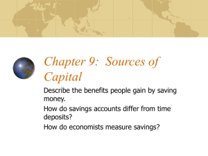 Sources of Capital: Savings & Investment Strategies