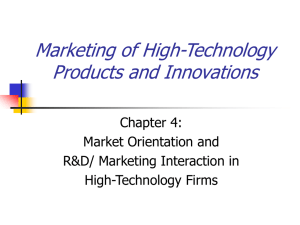Marketing of High-Technology Products and Innovations Jakki J. Mohr