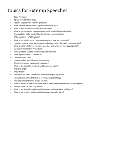 Topics for Extemp Speeches Basic Provisions Ag is a broad field of