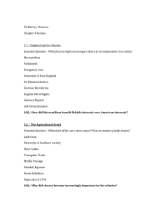 US History I Honors Chapter 3 Review Sheet