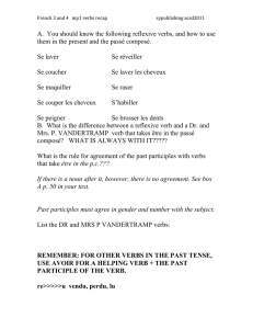 reflexives, past tense with être