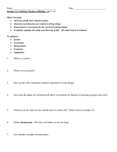 Name Date Section 1.2: Unifying Themes of Biology pp 7