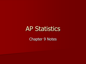 AP Statistics Chapter 9: Sampling Distributions & CLT