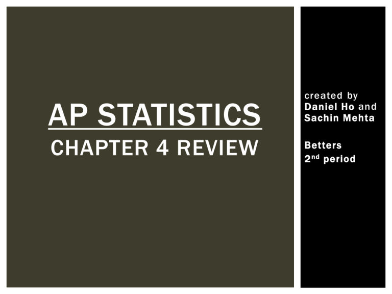 AP Statistics Chapter 4 Review: Data Display