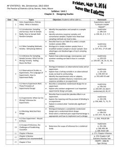 AP Statistics: Designing Studies Syllabus