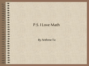 P.S. I Love Math