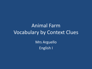 Animal Farm Vocabulary by Context Clues