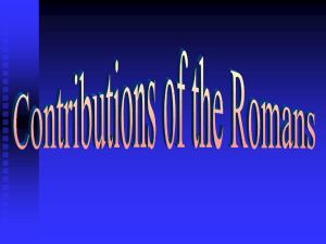 Contributions of the Romans