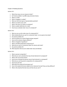 Chapter 10 Chemistry Reading Questions