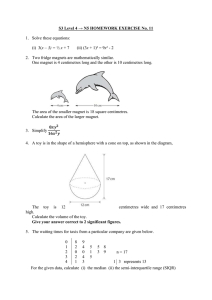 S3 Level 4 → N5 HOMEWORK EXERCISE No. 11 Solve these