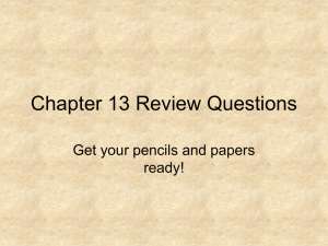 Organic Chemistry Chapter 13 Review Questions